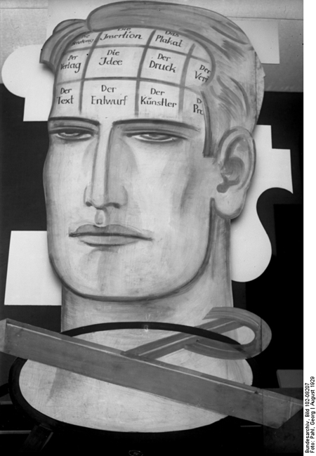 Der „Reklame-Mensch” auf der Internationalen Reklameschau in Berlin (1929)